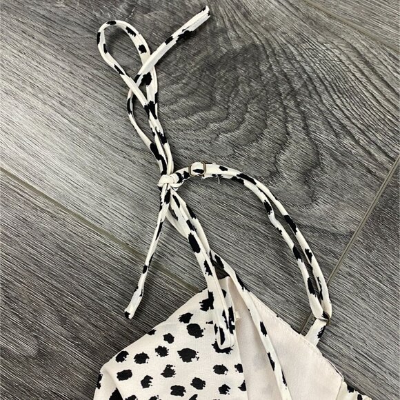 Lola Grace Womens Adjustable Strap Patterned Mini Dress-Ivory-Medium-NWT - Picture 6 of 8